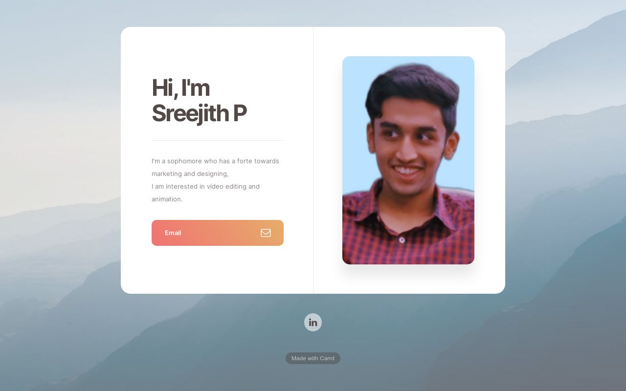 Carrd profile picture for @sreejith